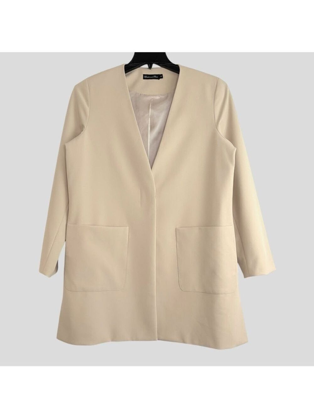Estelle and Finn NY Women’s Size 10 Beige Blazer Quiet Luxury Scandi Minimalist